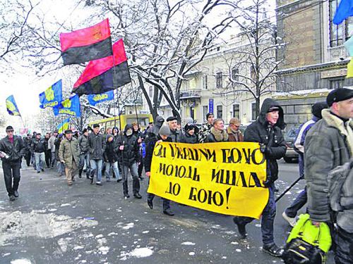 Марш ВО «Свобода» в Одессе. 29 января 2011 года тут обошлось без боя. В отличие от львовских, одесские власти оказались на высоте